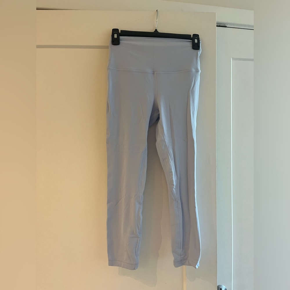 lululemon Align™ High-Rise Crop 23" Only worn once! 
Color: Pastel Blue
Size: 6